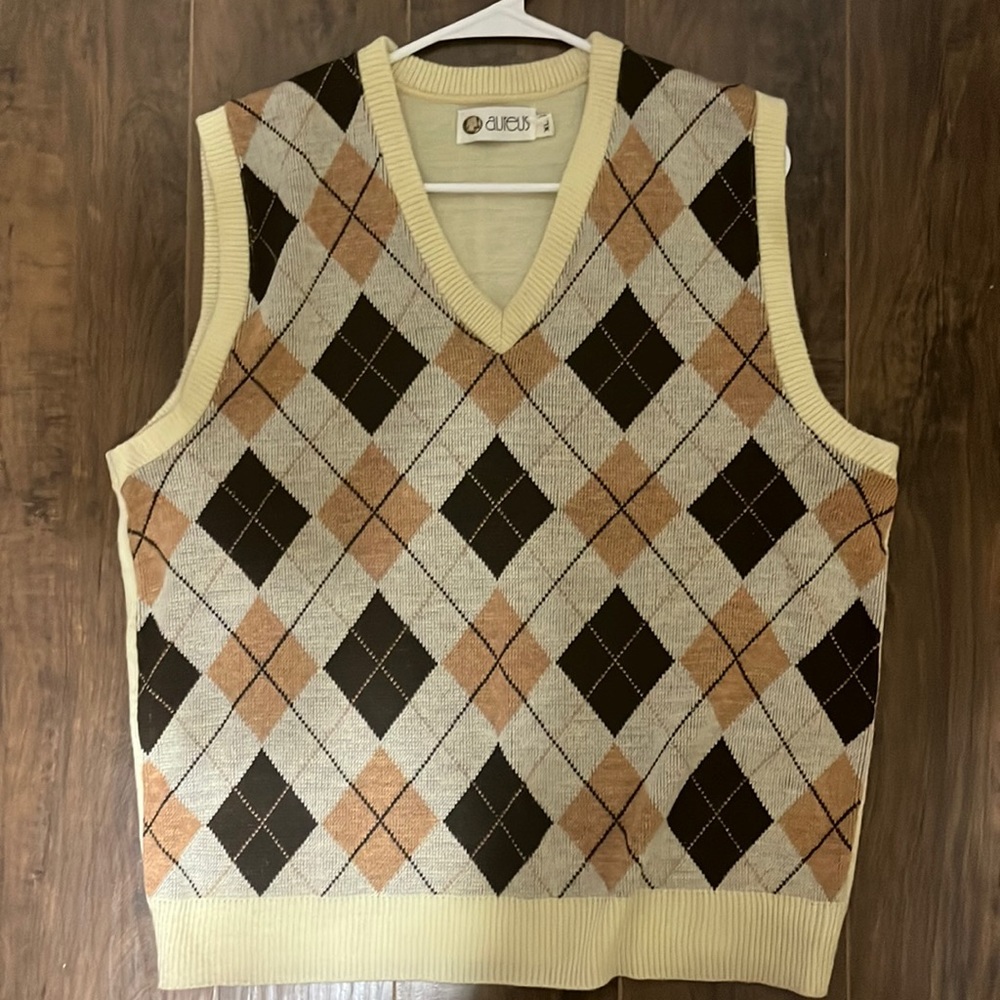 Vintage Knitted V-Neck Vest